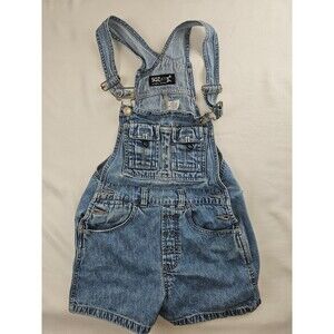 Vintage Squeeze Jeans Denim Bib Short Overalls Shortalls 90s Y2K Size Small